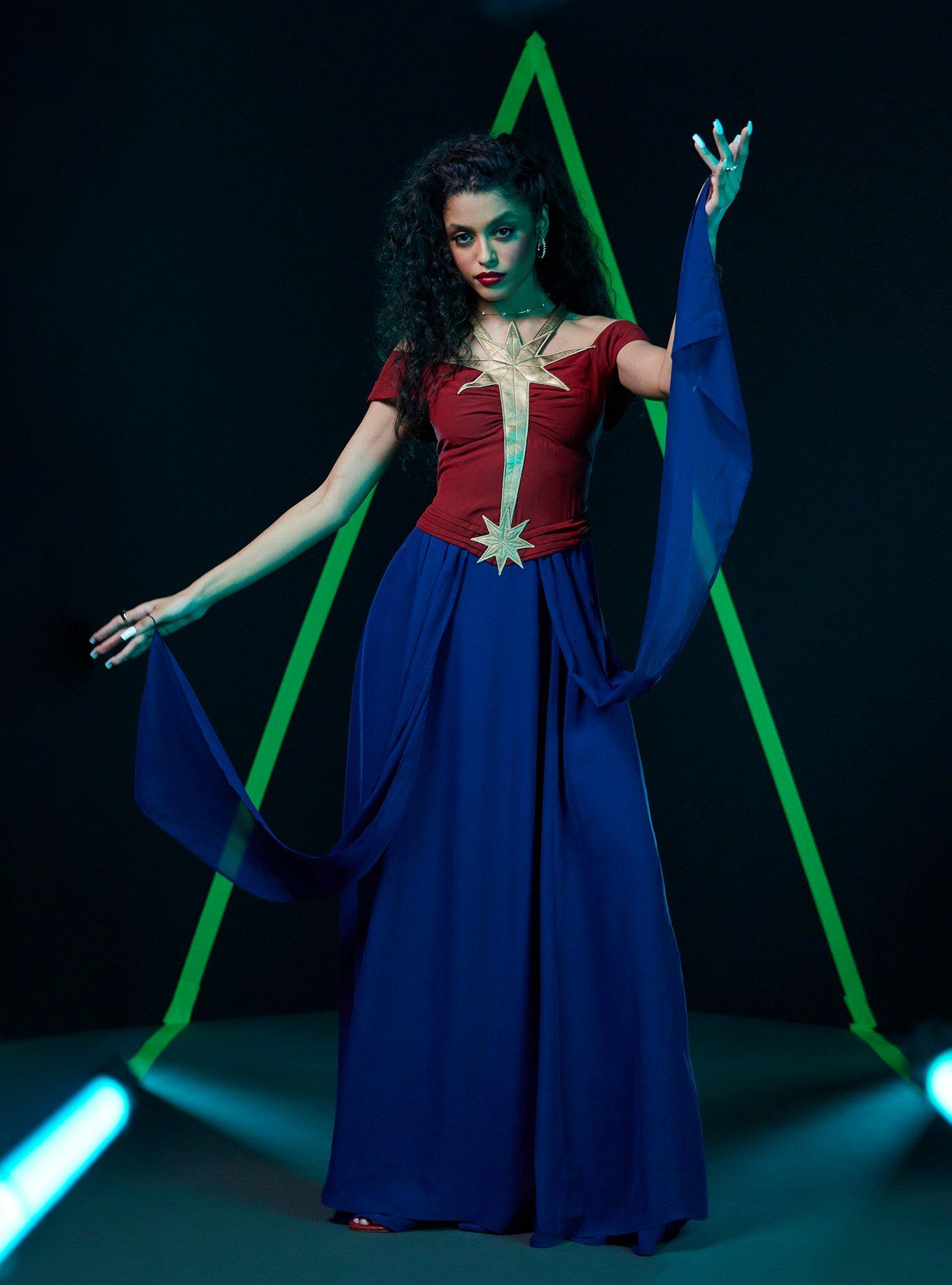Her Universe Marvel The Marvels Captain Marvel Maxi Dress, MULTI, hi-res