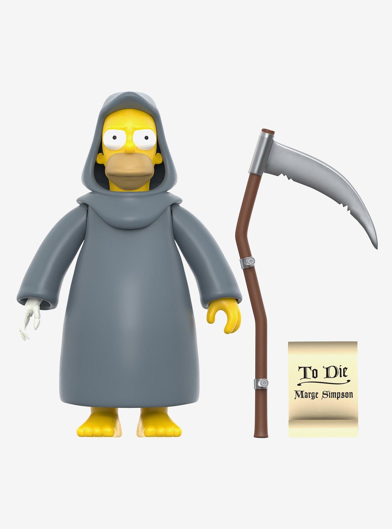 Super7 ReAction The Simpsons Treehouse of Horror Grim Reaper Homer Figure, , hi-res