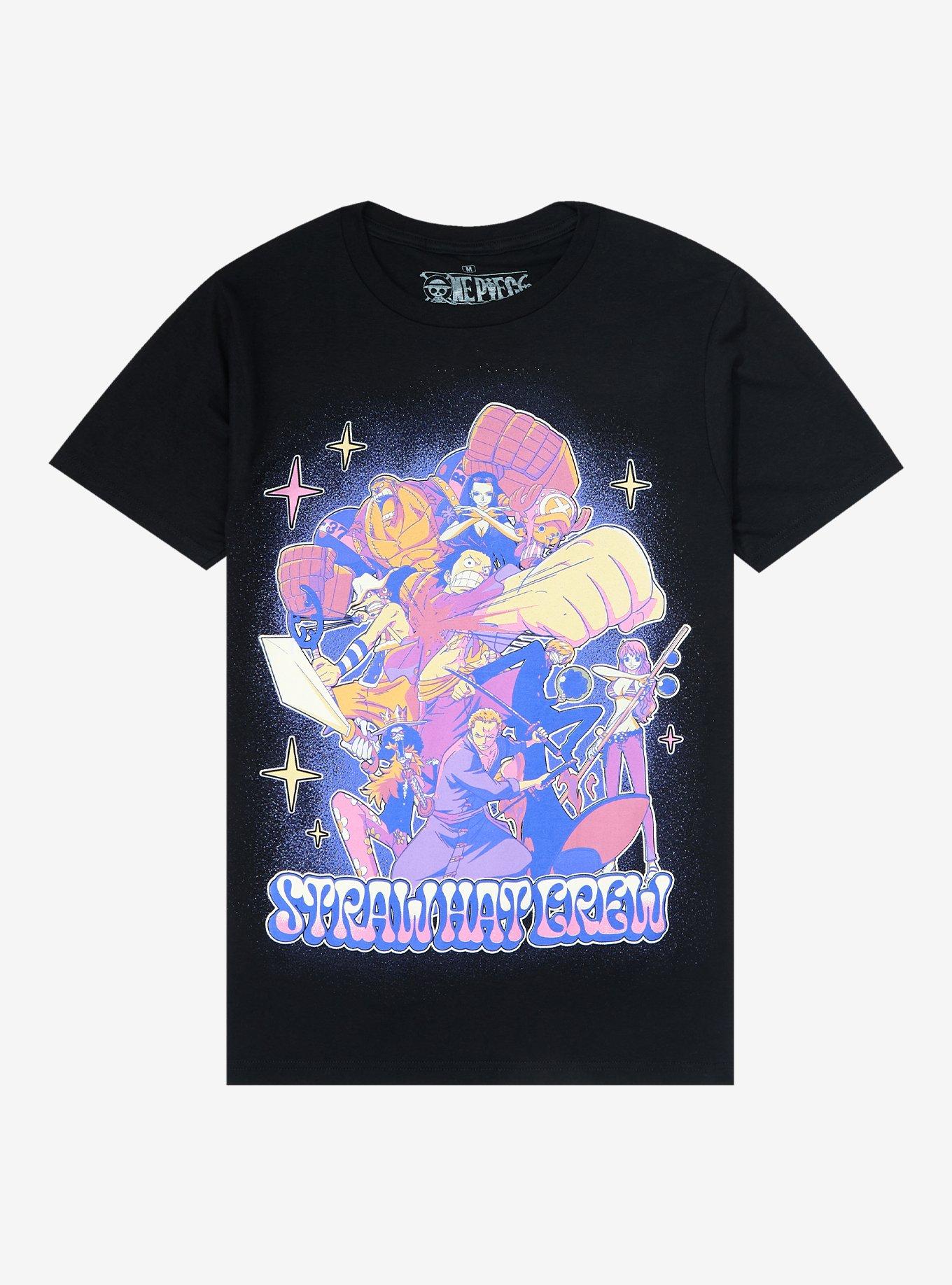 One Piece Straw Hat Crew Contrast Boyfriend Fit Girls T-Shirt, MULTI, hi-res