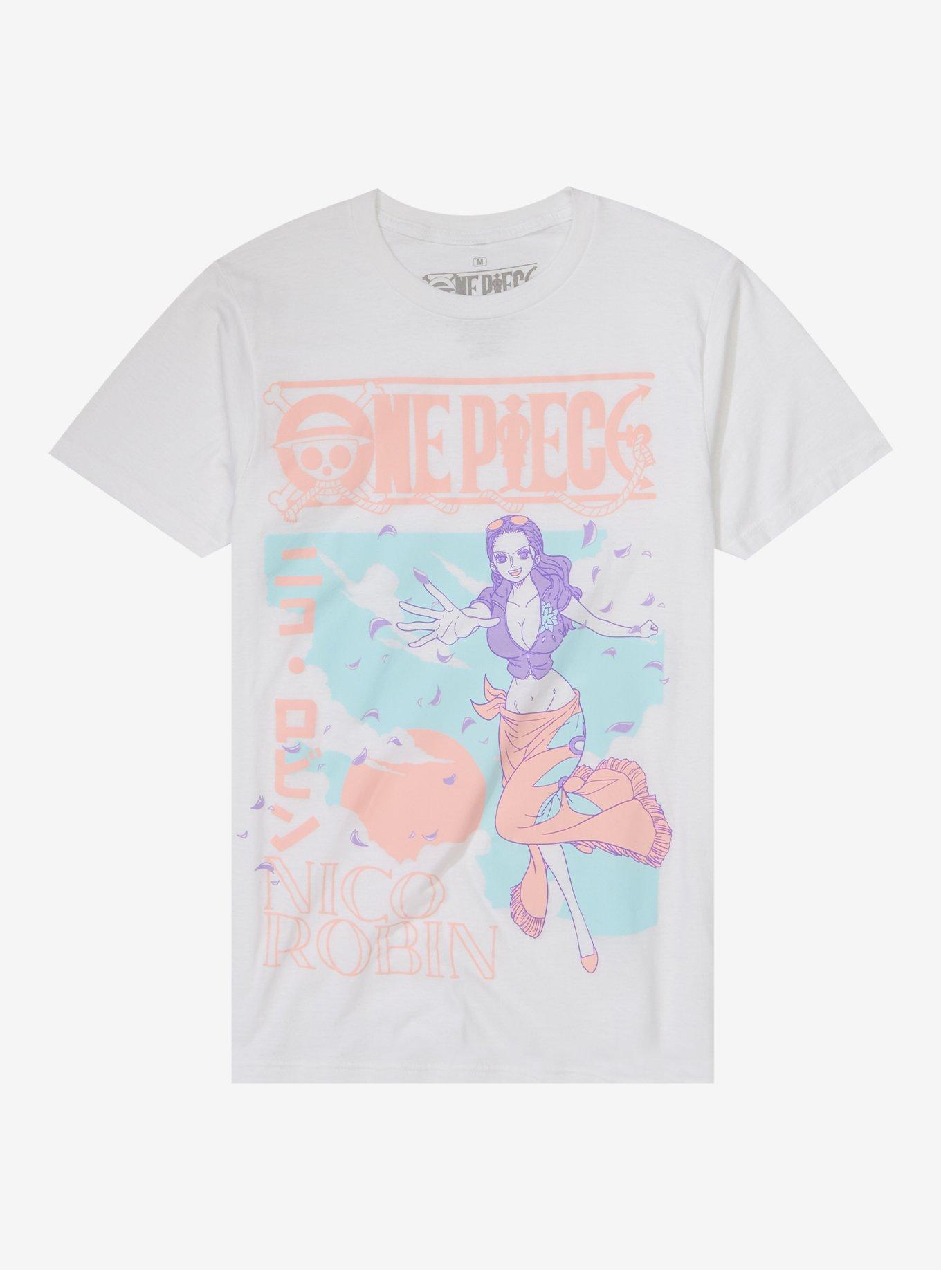 One Piece Nico Robin Pastel Boyfriend Fit Girls T-Shirt, MULTI, hi-res