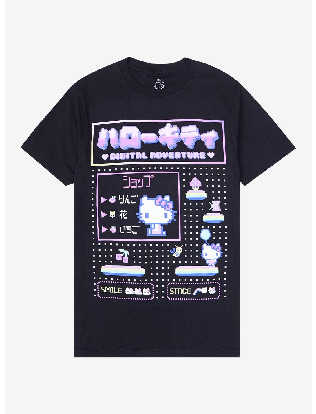 Plus Size Hello Kitty 8-Bit Game Boyfriend Fit Girls T-Shirt, MULTI, hi-res