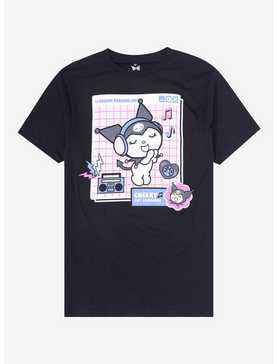Kuromi Pixel Music Boyfriend Fit Girls T-Shirt, , hi-res