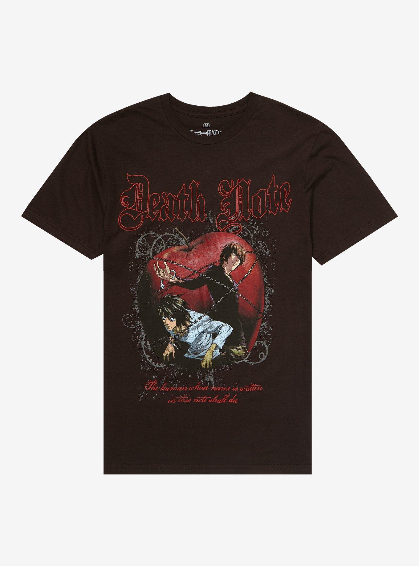 Death Note Light & L Goth Boyfriend Fit Girls T-Shirt, MULTI, hi-res