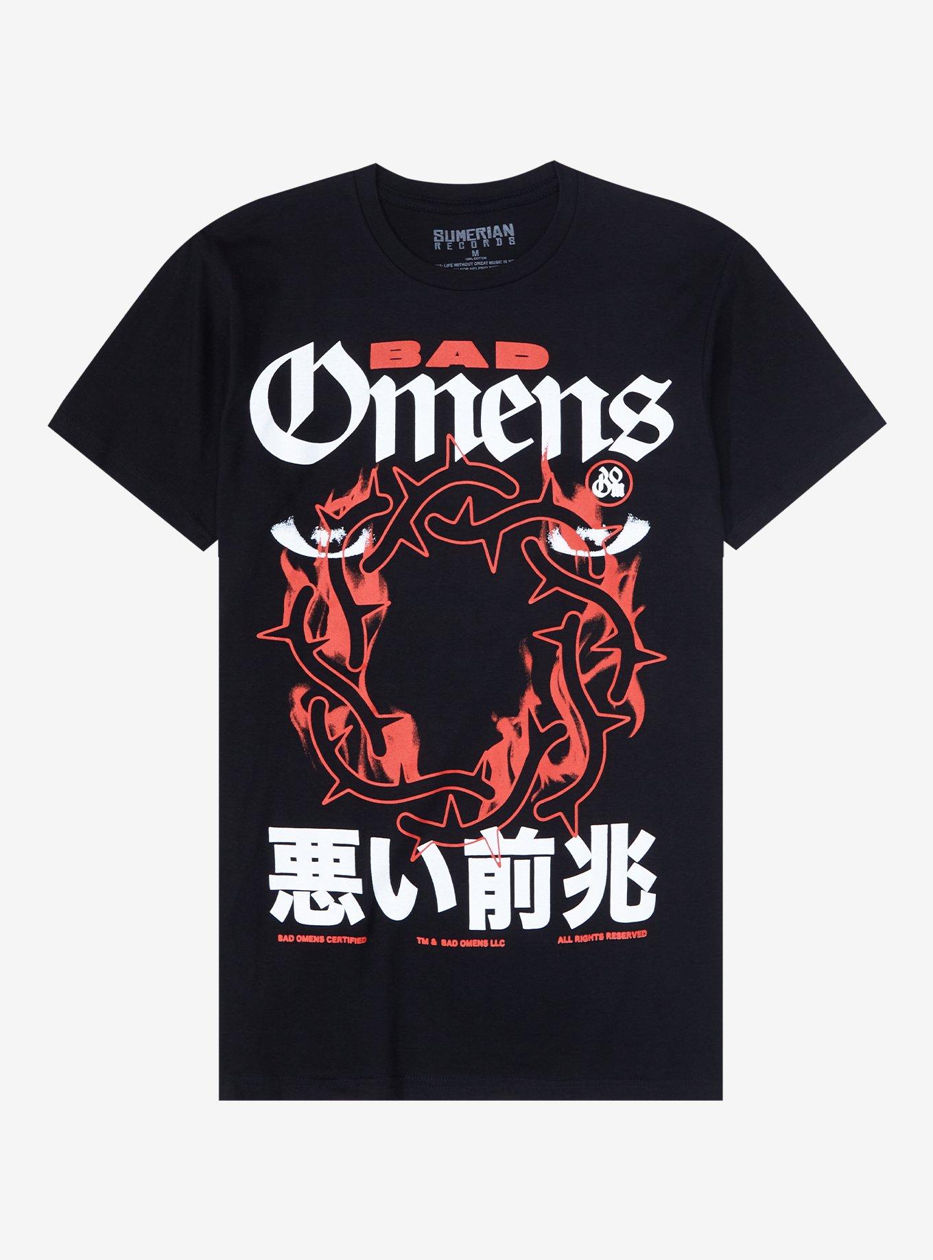 Bad Omens Symbols Boyfriend Fit Girls T-Shirt, BLACK, hi-res
