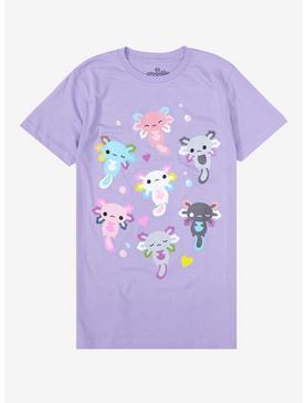 Axolotl Party Boyfriend Fit Girls T-Shirt, , hi-res
