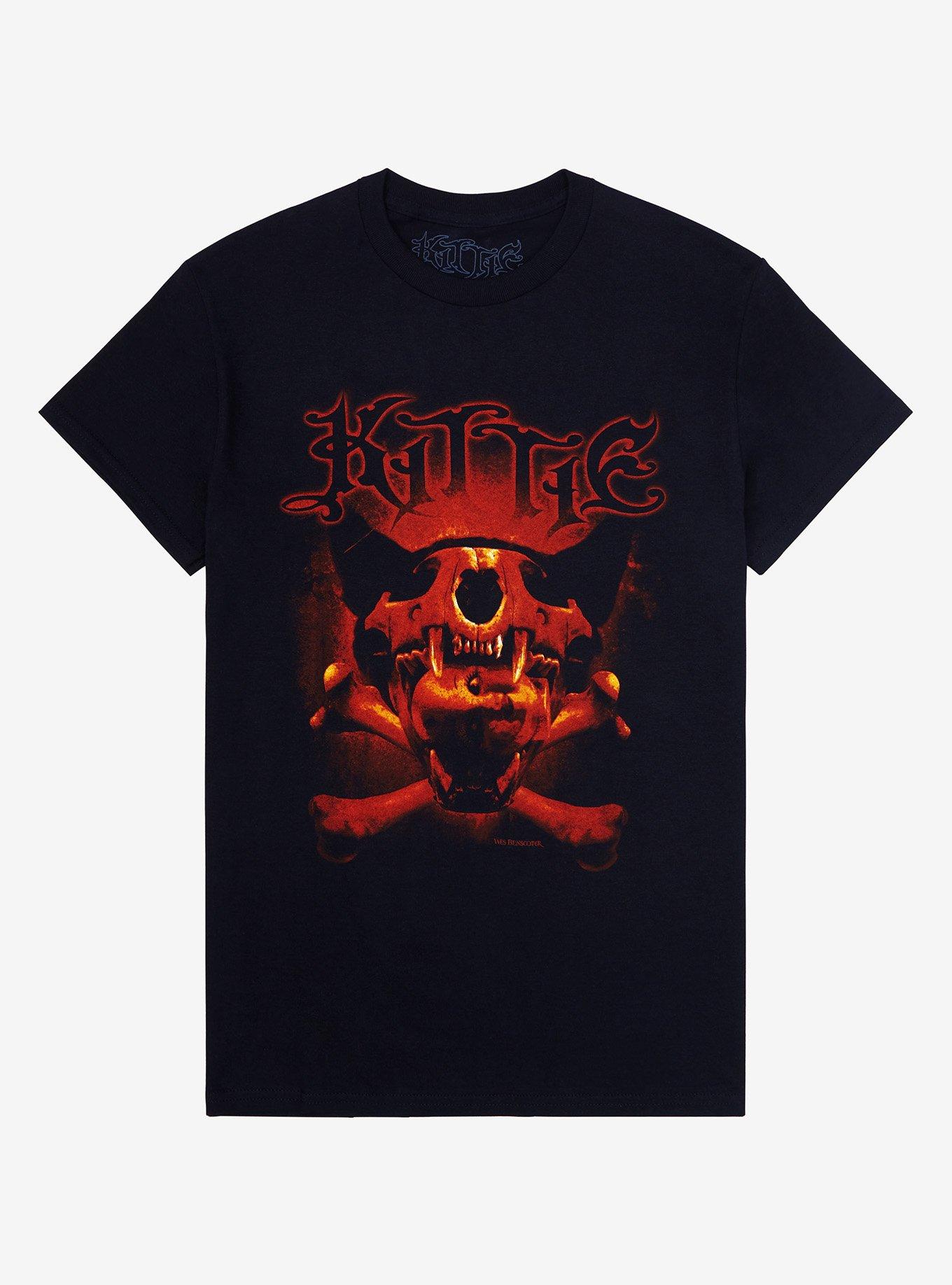 Kittie Safe Album Cover Boyfriend Fit Girls T-Shirt, BLACK, hi-res