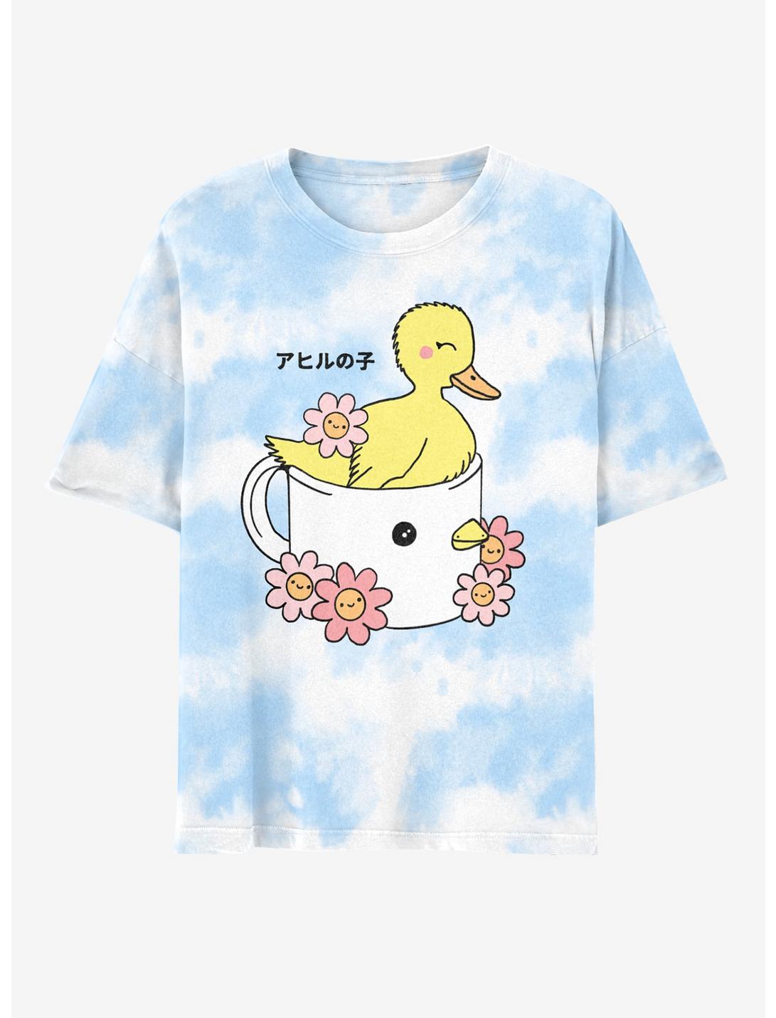 Duckling In A Mug Tie-Dye Boyfriend Fit Girls T-Shirt, MULTI, hi-res