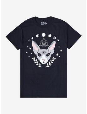 Sphinx Cat Moon Phases Boyfriend Fit Girls T-Shirt, , hi-res