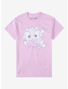 Pink Strawberry Cow Boyfriend Fit Girls T-Shirt, , hi-res