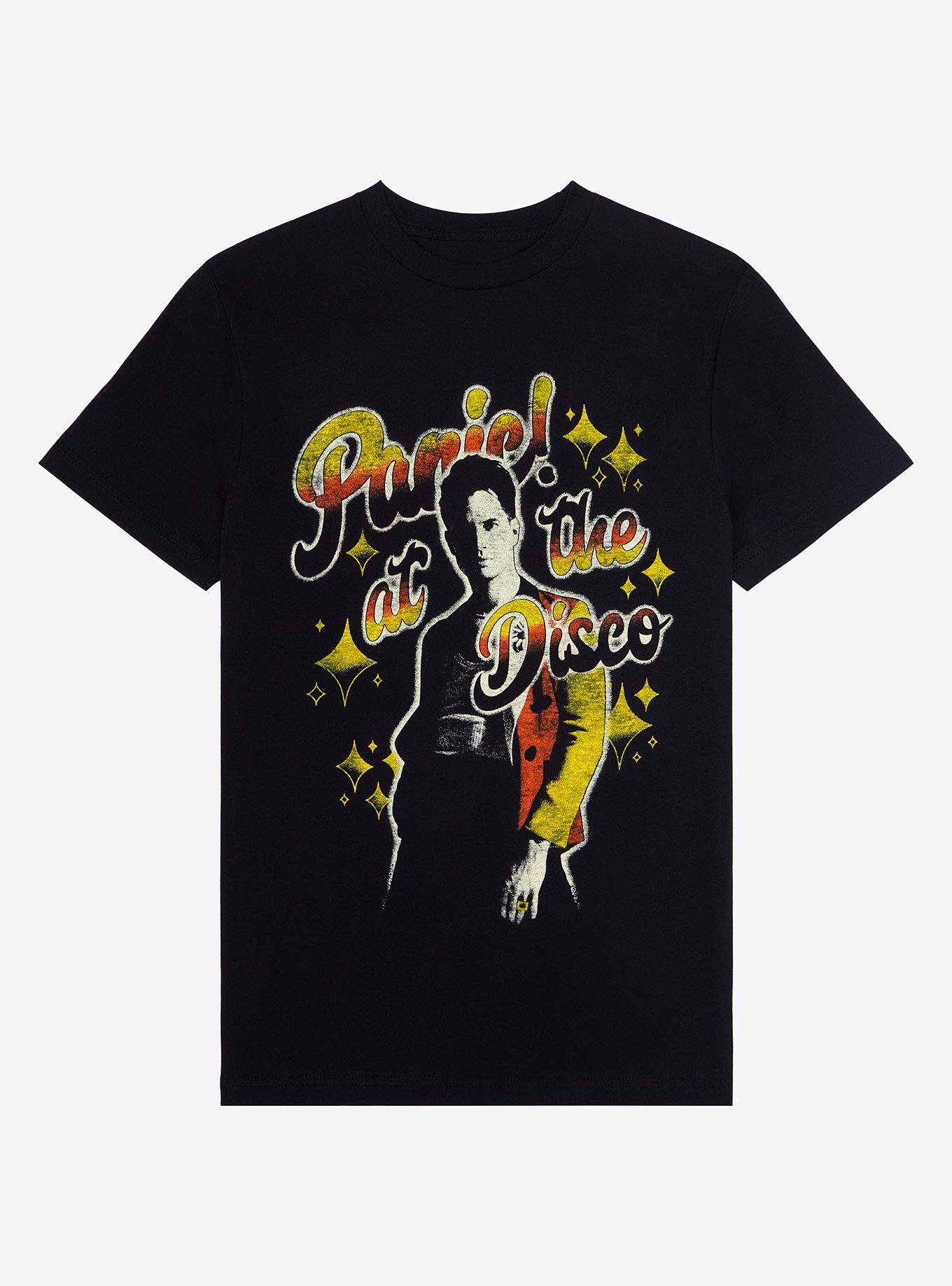 Panic! At The Disco Diamond Portrait Boyfriend Fit Girls T-Shirt, BLACK, hi-res