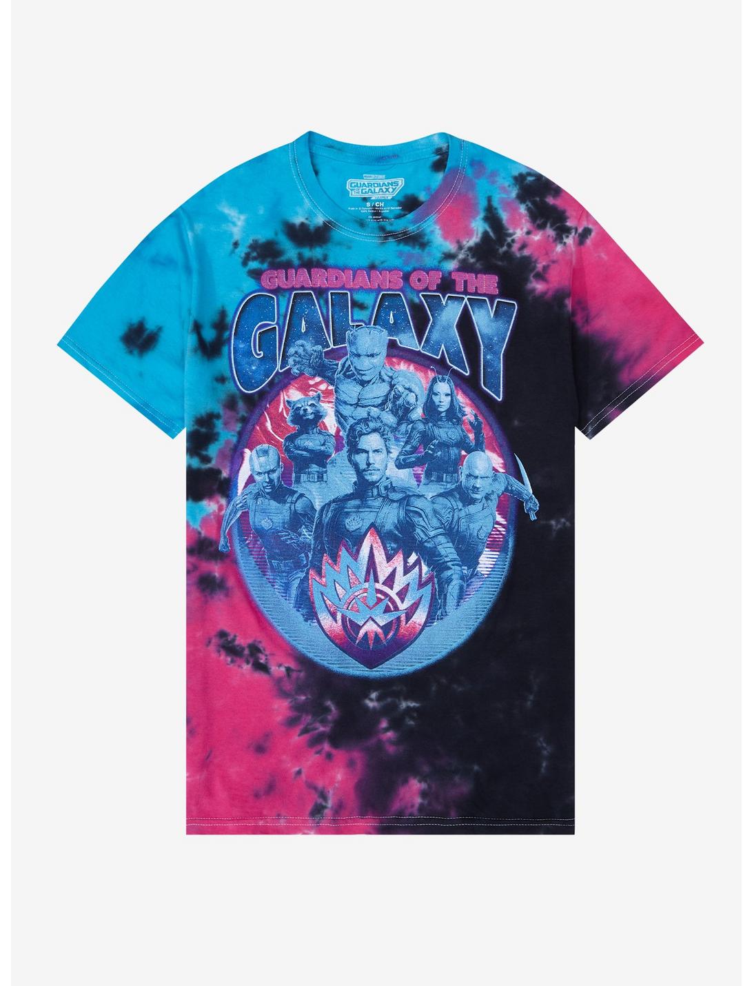 Marvel Guardians Of The Galaxy Characters Tie-Dye Boyfriend Fit Girls T-Shirt, MULTI, hi-res