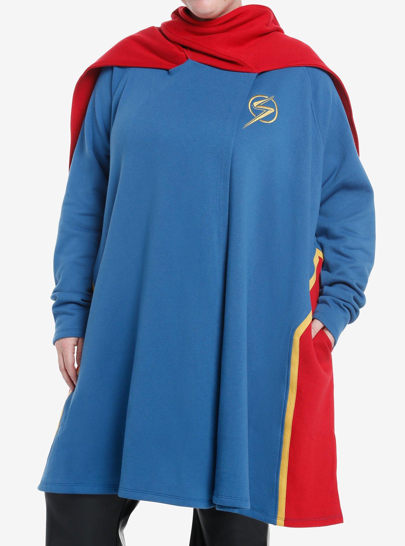 Her Universe Marvel The Marvels Ms. Marvel Hooded Scarf Girls Long Cardigan Plus Size, MULTI, hi-res