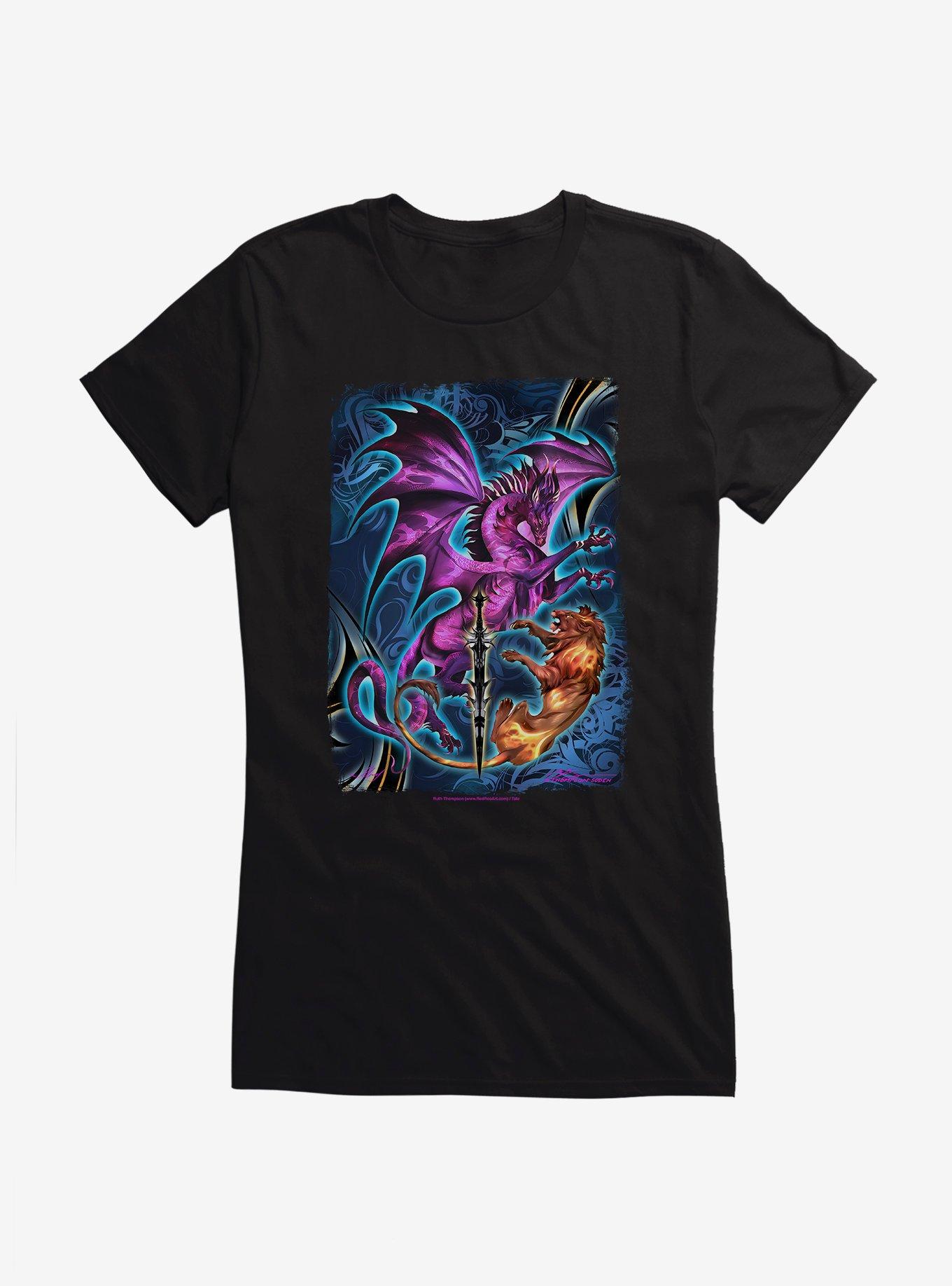 Dragonblade Lionblade Girls T-Shirt by Ruth Thompson, , hi-res