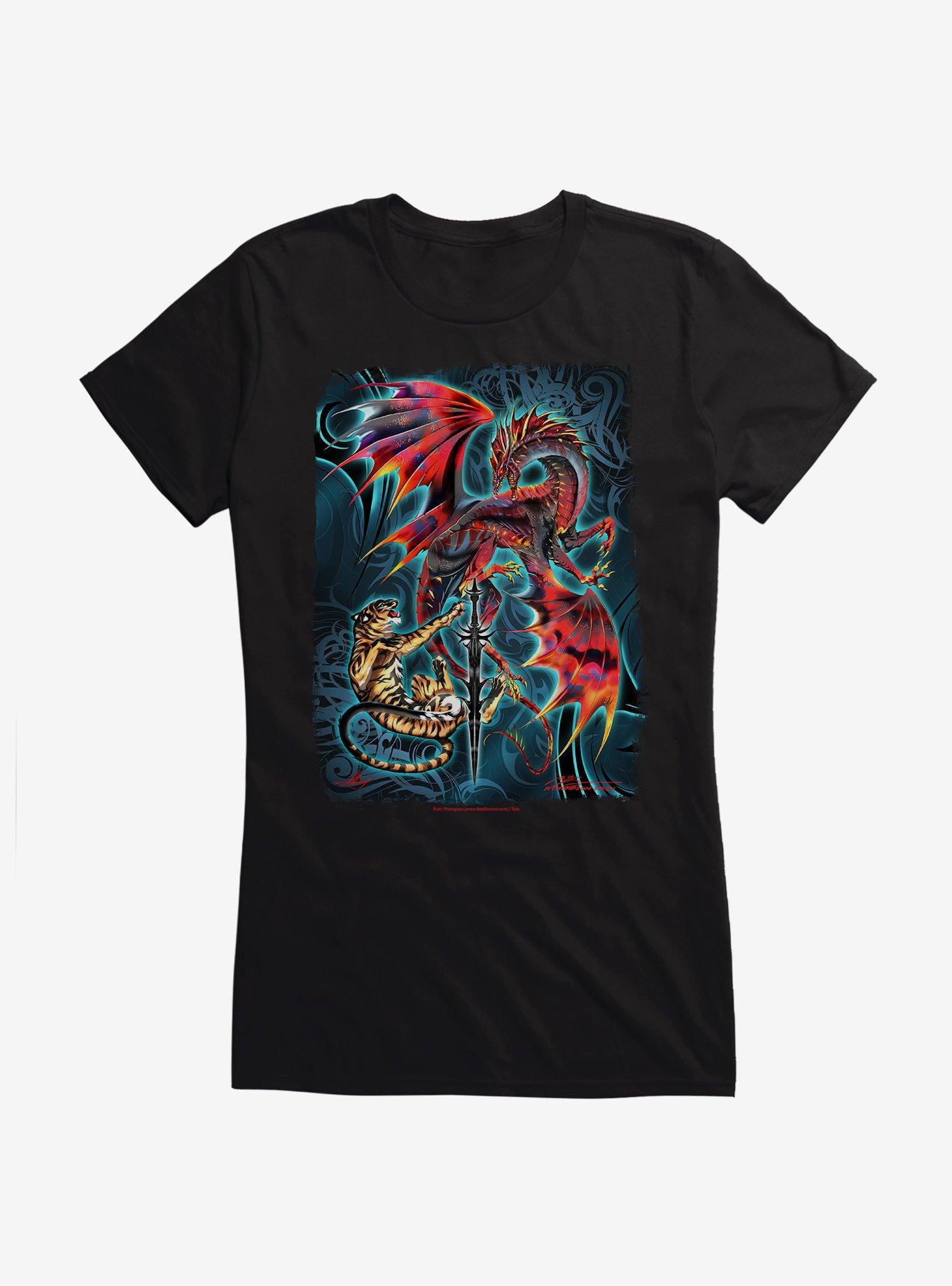 Dragonblade Tigerblade Girls T-Shirt by Ruth Thompson, , hi-res