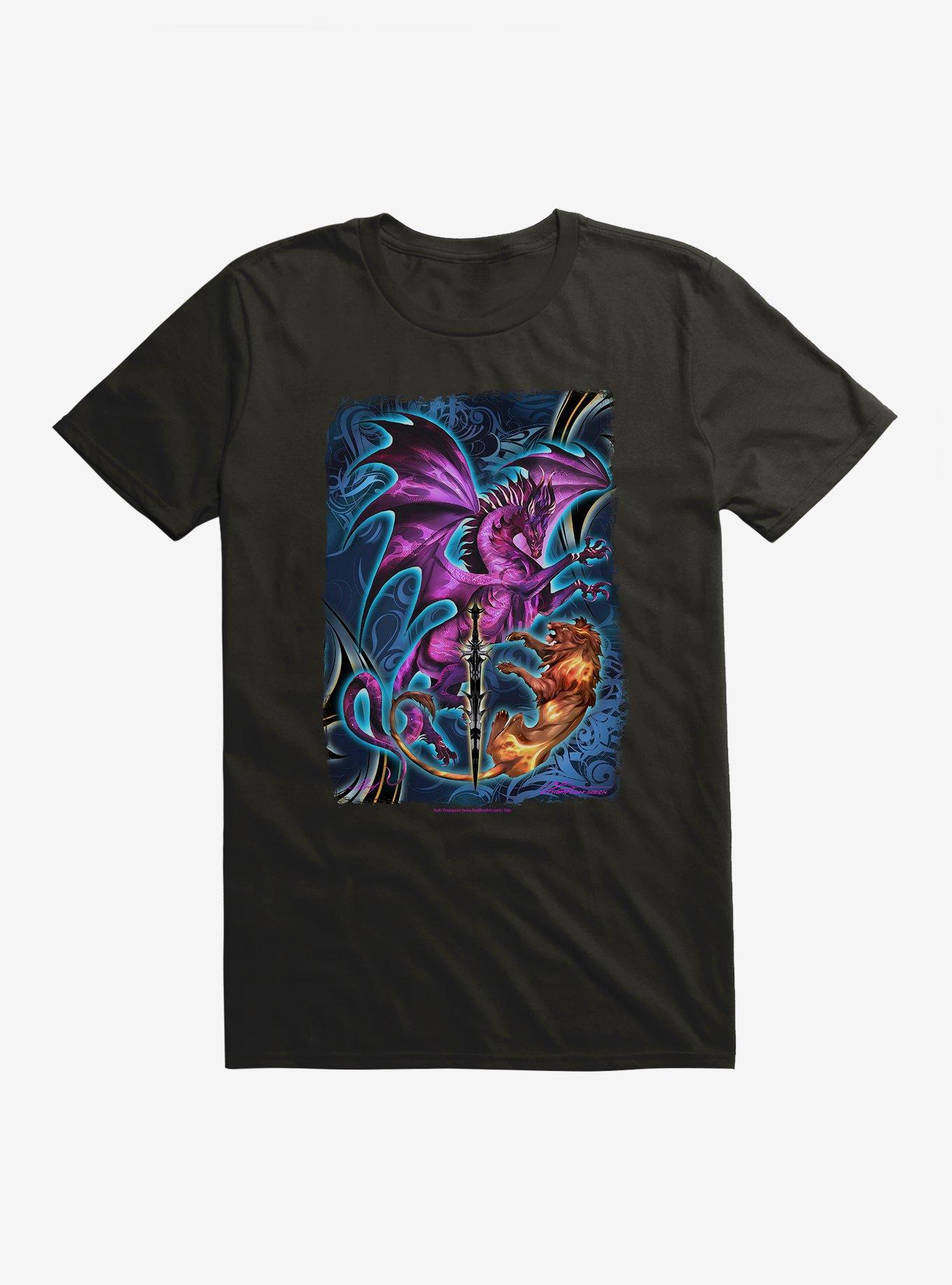 Dragonblade Lionblade T-Shirt by Ruth Thompson, , hi-res