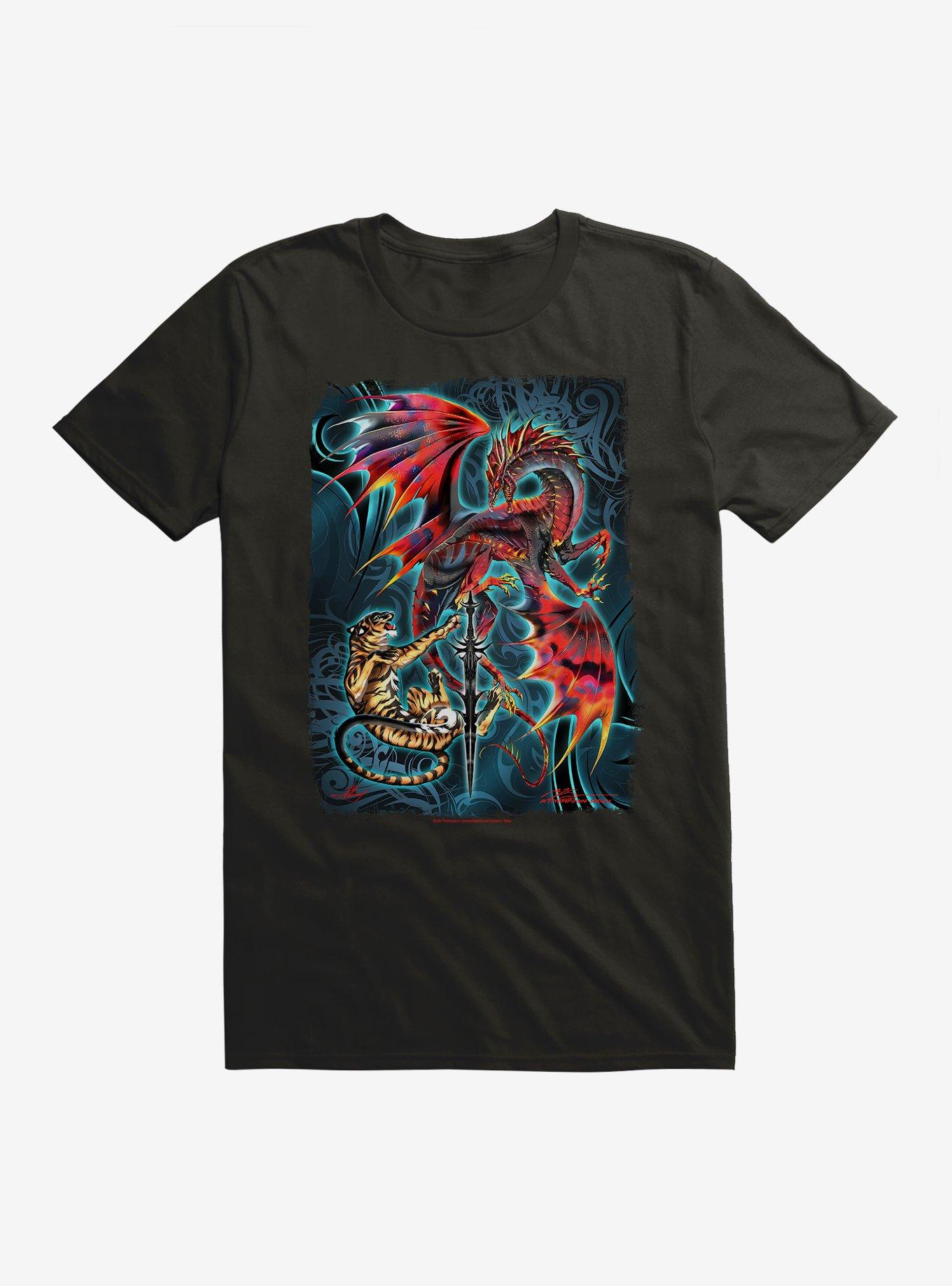 Dragonblade Tigerblade T-Shirt by Ruth Thompson, , hi-res