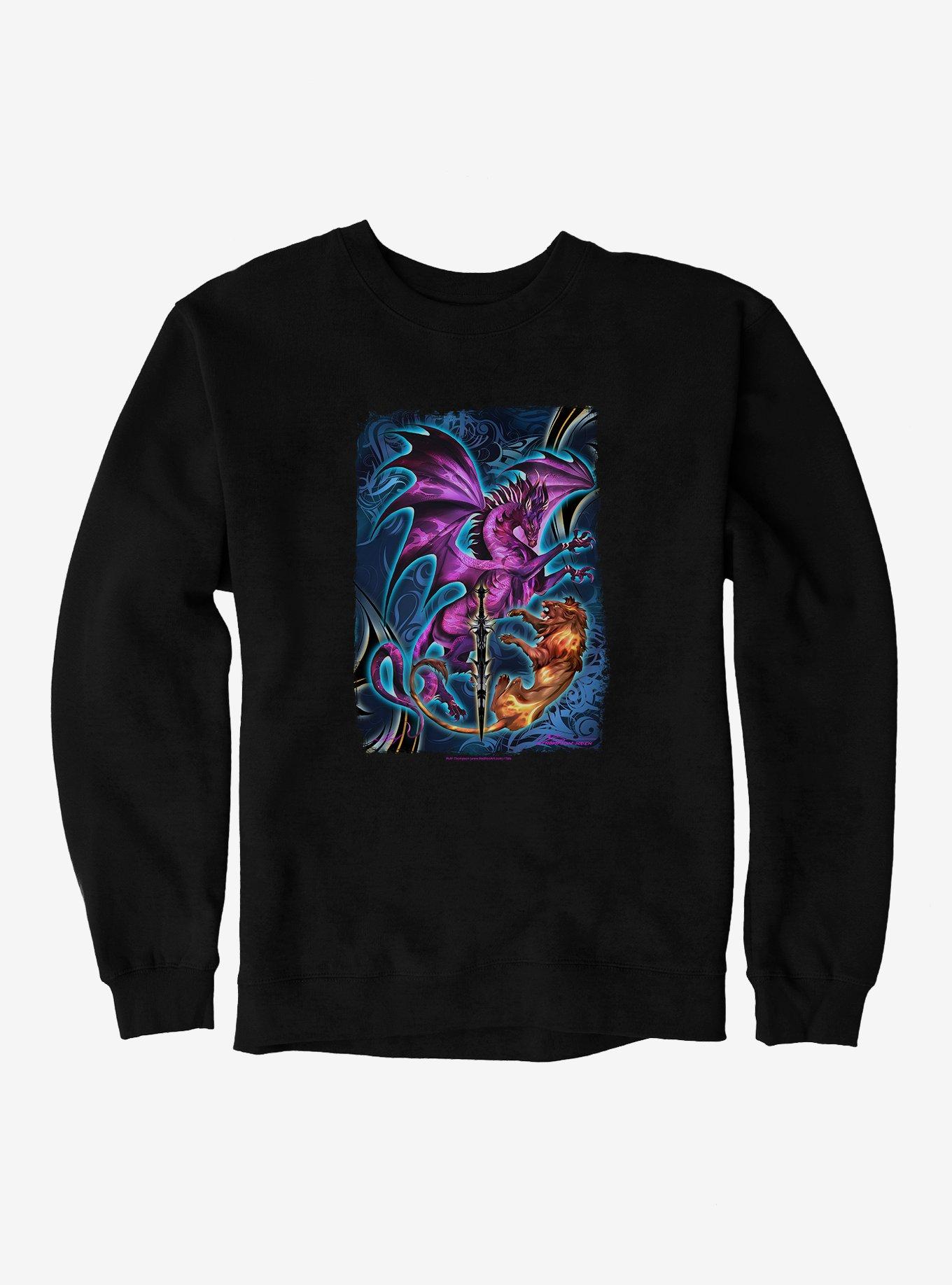 Dragonblade Lionblade Sweatshirt by Ruth Thompson, , hi-res