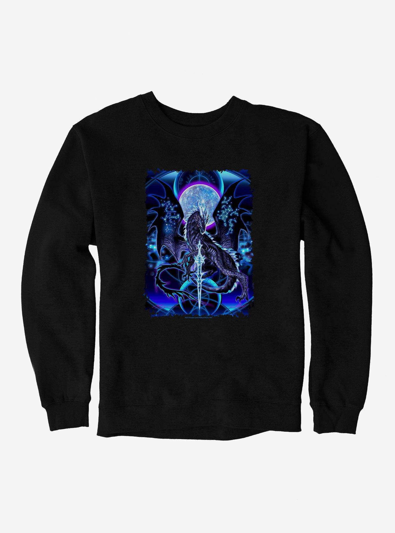 Dragonblade Nightblade Sweatshirt by Ruth Thompson, , hi-res