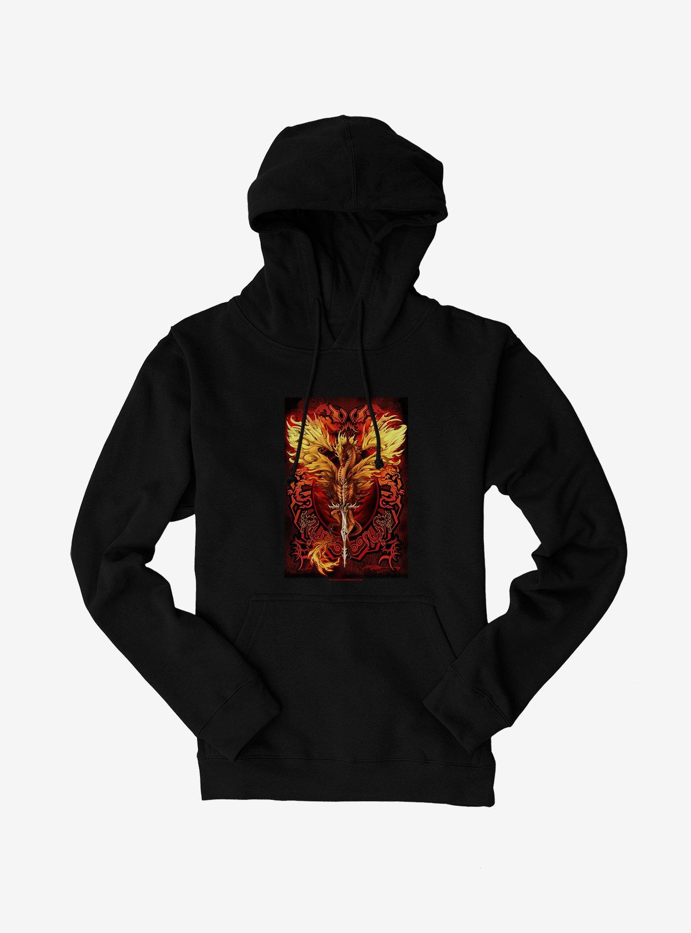 Dragonblade Flameblade Hoodie by Ruth Thompson, , hi-res