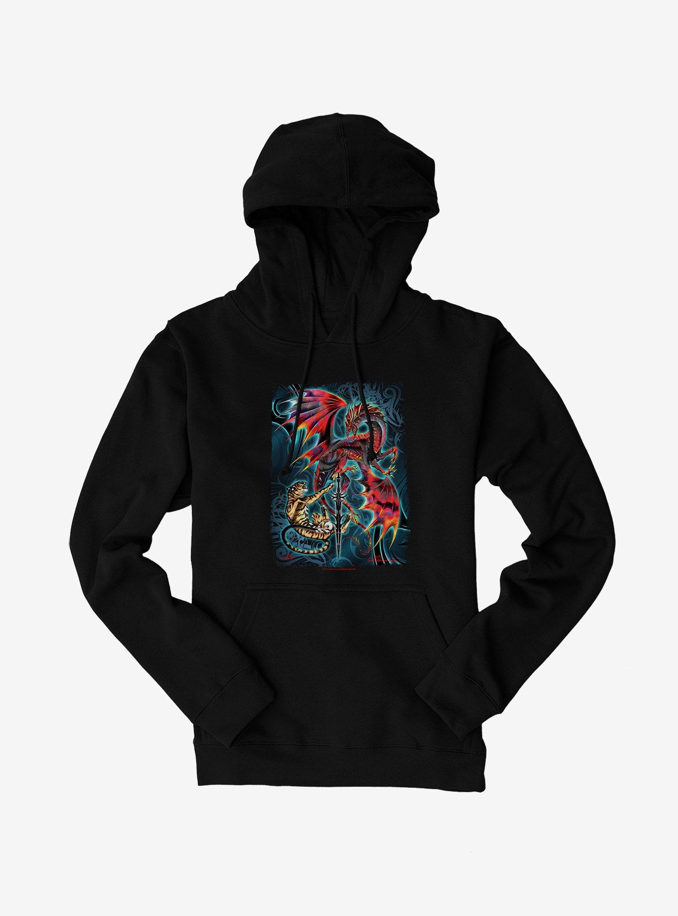 Dragonblade Tigerblade Hoodie by Ruth Thompson, , hi-res