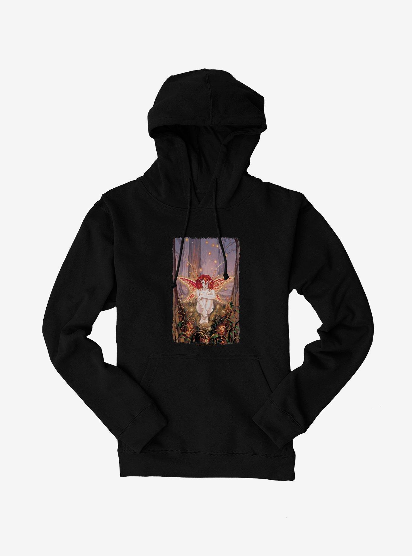 Ember The Fire Sprite Hoodie by Ruth Thompson, , hi-res