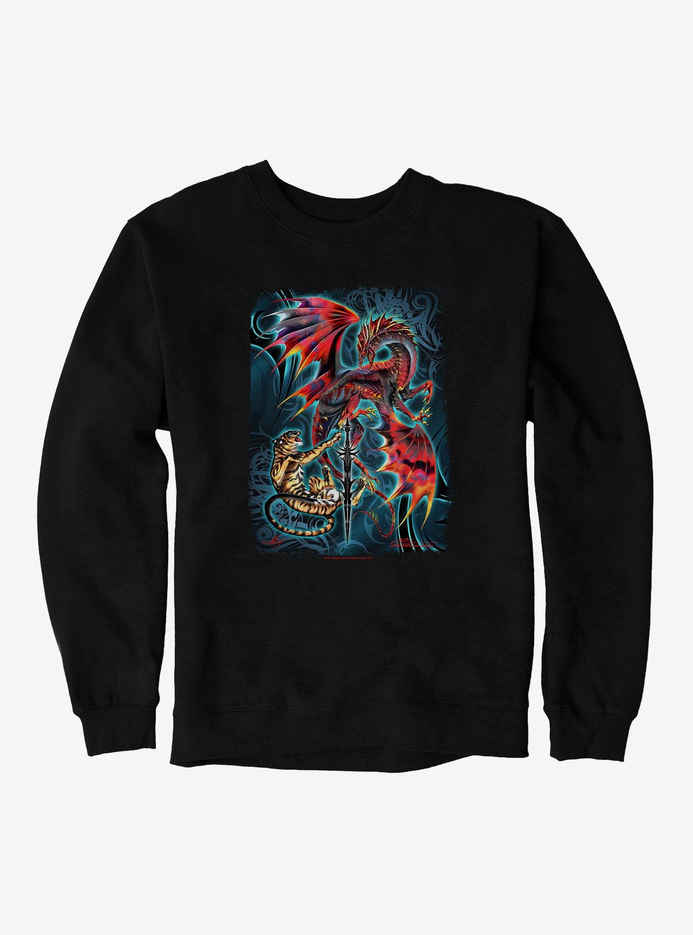 Dragonblade Tigerblade Sweatshirt by Ruth Thompson, , hi-res