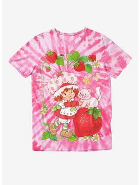 Plus Size Strawberry Shortcake Custard Tie-Dye Boyfriend Fit Girls T-Shirt, , hi-res