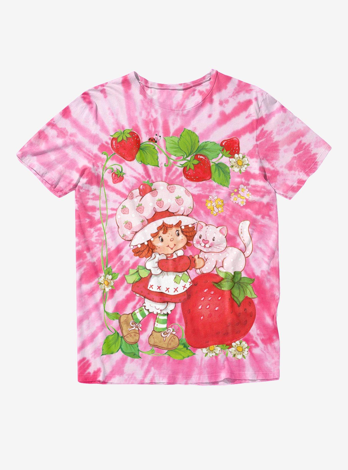 Strawberry Shortcake Custard Tie-Dye Boyfriend Fit Girls T-Shirt, MULTI, hi-res