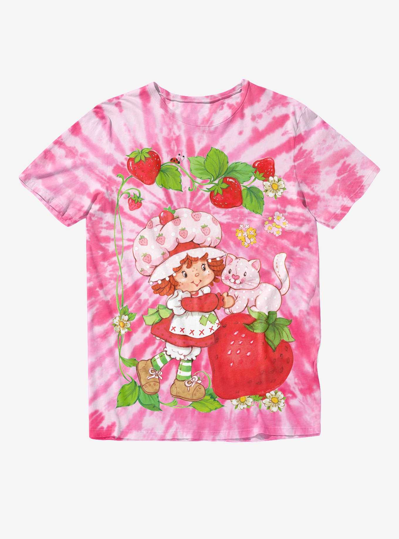 Strawberry Shortcake Custard Tie-Dye Boyfriend Fit Girls T-Shirt, , hi-res
