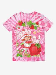 Hot Topic s Wish Strawberry Shortcake Custard Tie Dye Boyfriend Fit 