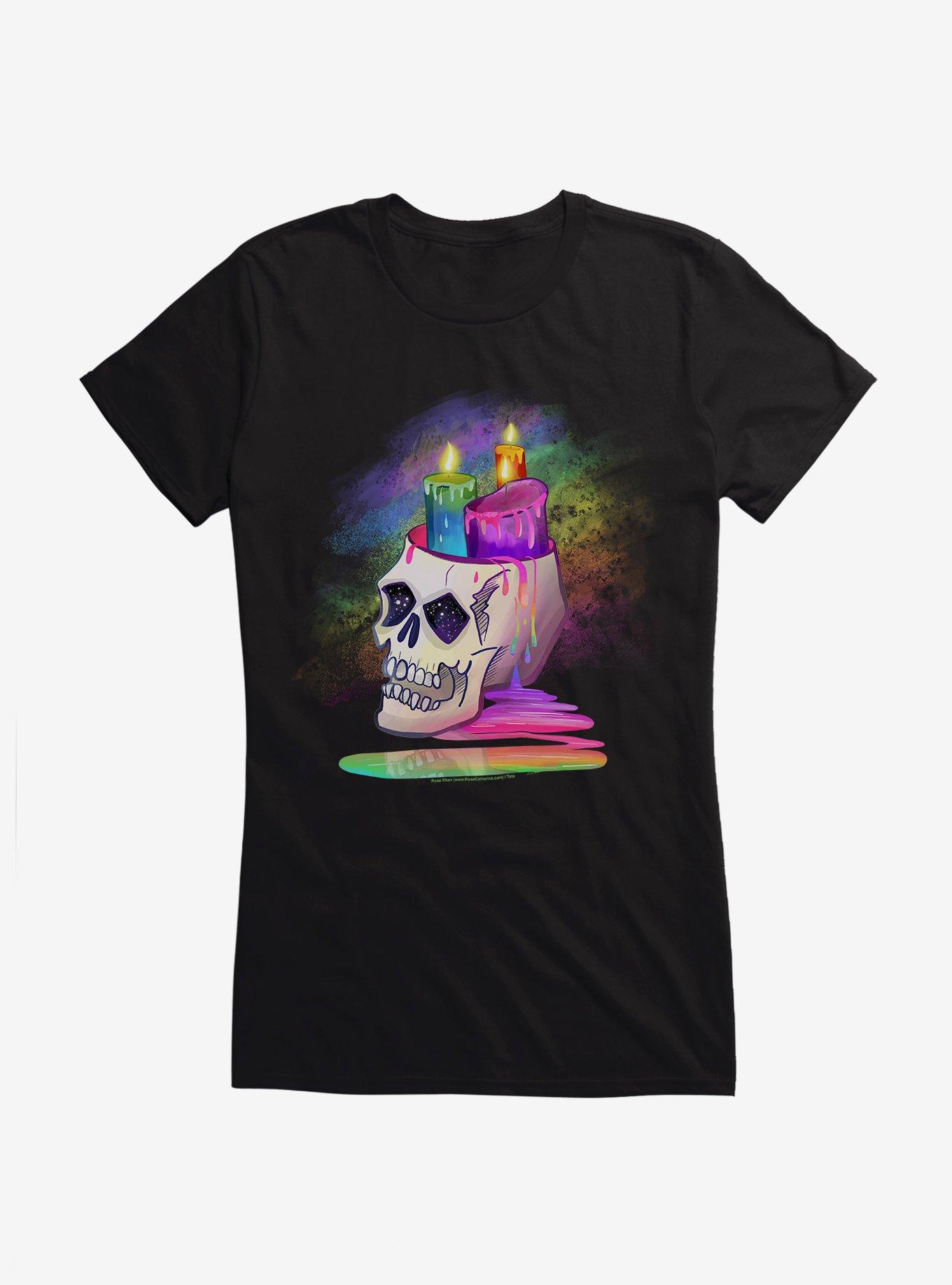 Candle Skull Girls T-Shirt by Rose Catherine Khan, , hi-res