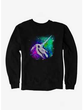 Cosmic Rainbow Unicorn Skull Sweatshirt by Rose Catherine Khan, , hi-res