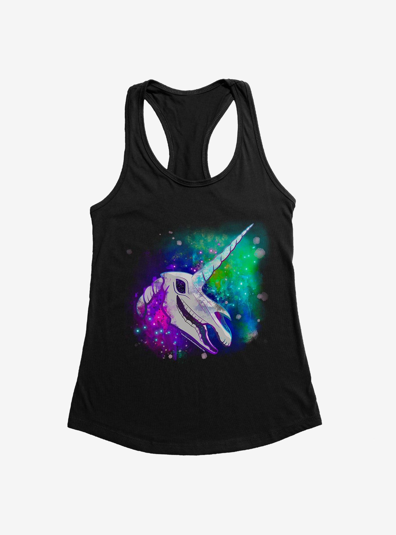Cosmic Rainbow Unicorn Skull Girls Tank by Rose Catherine Khan, , hi-res