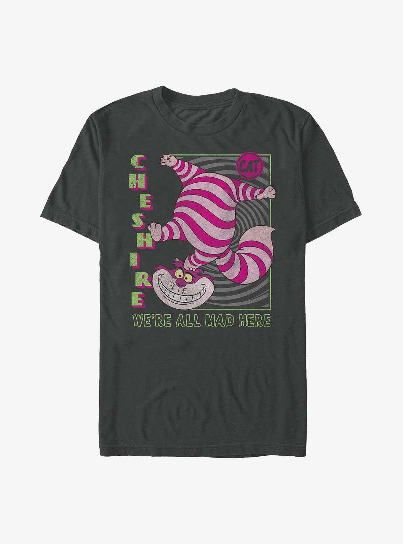 Disney Alice In Wonderland Cheshire Cat We're All Mad Here T-Shirt, , hi-res