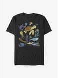 Disney Pixar Finding Nemo Sea Scene Poster T-Shirt, BLACK, hi-res