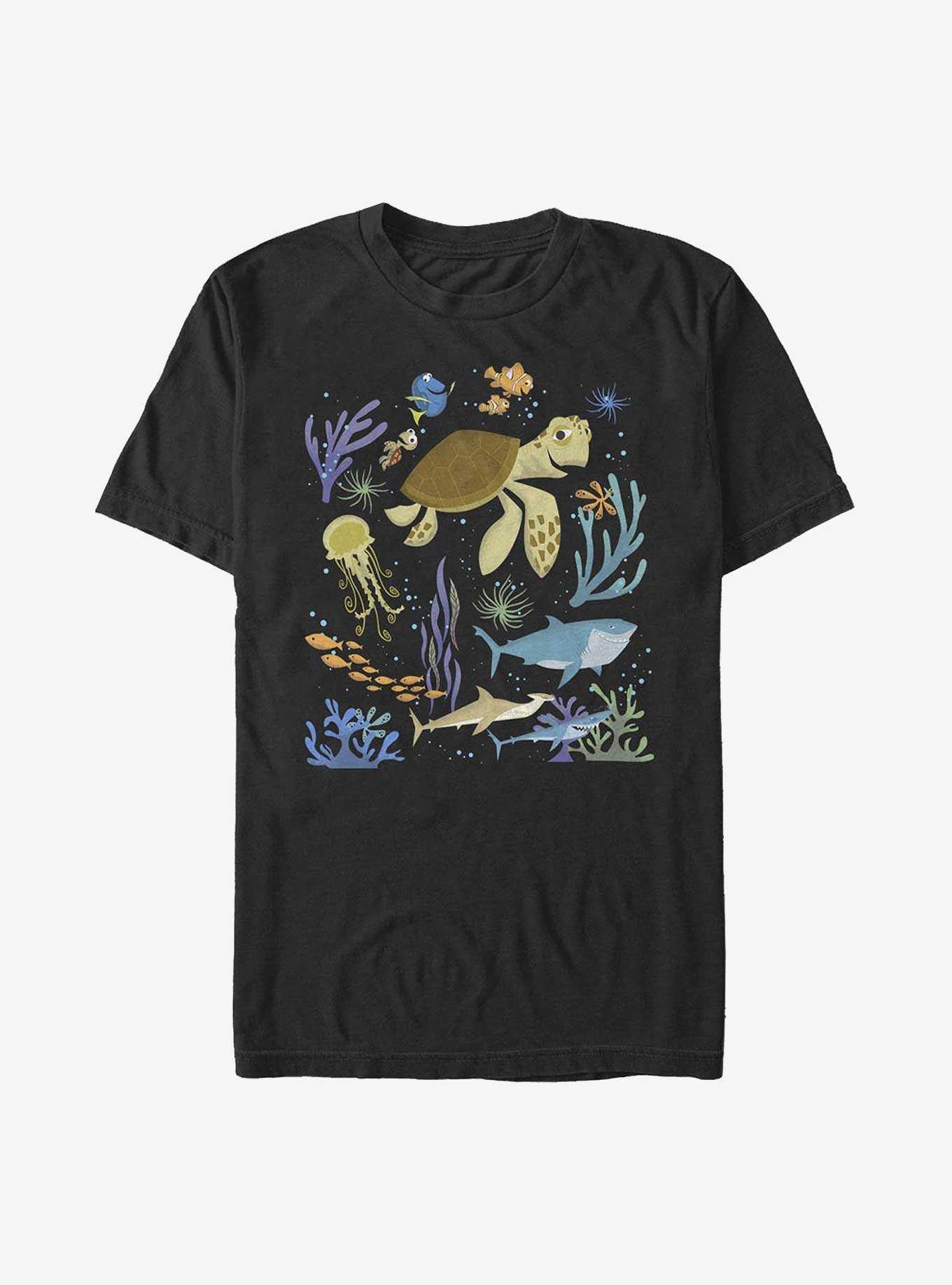 Disney Pixar Finding Nemo Sea Scene Poster T-Shirt, , hi-res