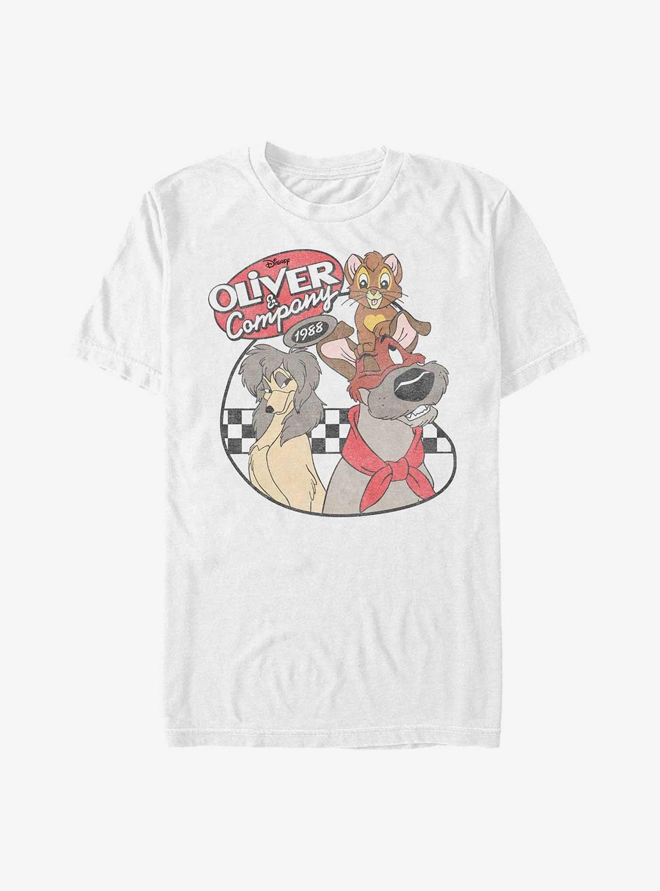Disney Oliver & Company Rita, Dodger, & Oliver T-Shirt, WHITE, hi-res