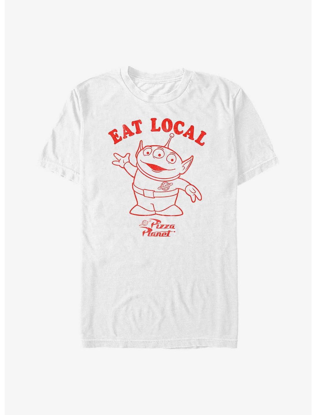 Disney Pixar Toy Story Alien Eat Local Pizza Planet T-Shirt, WHITE, hi-res