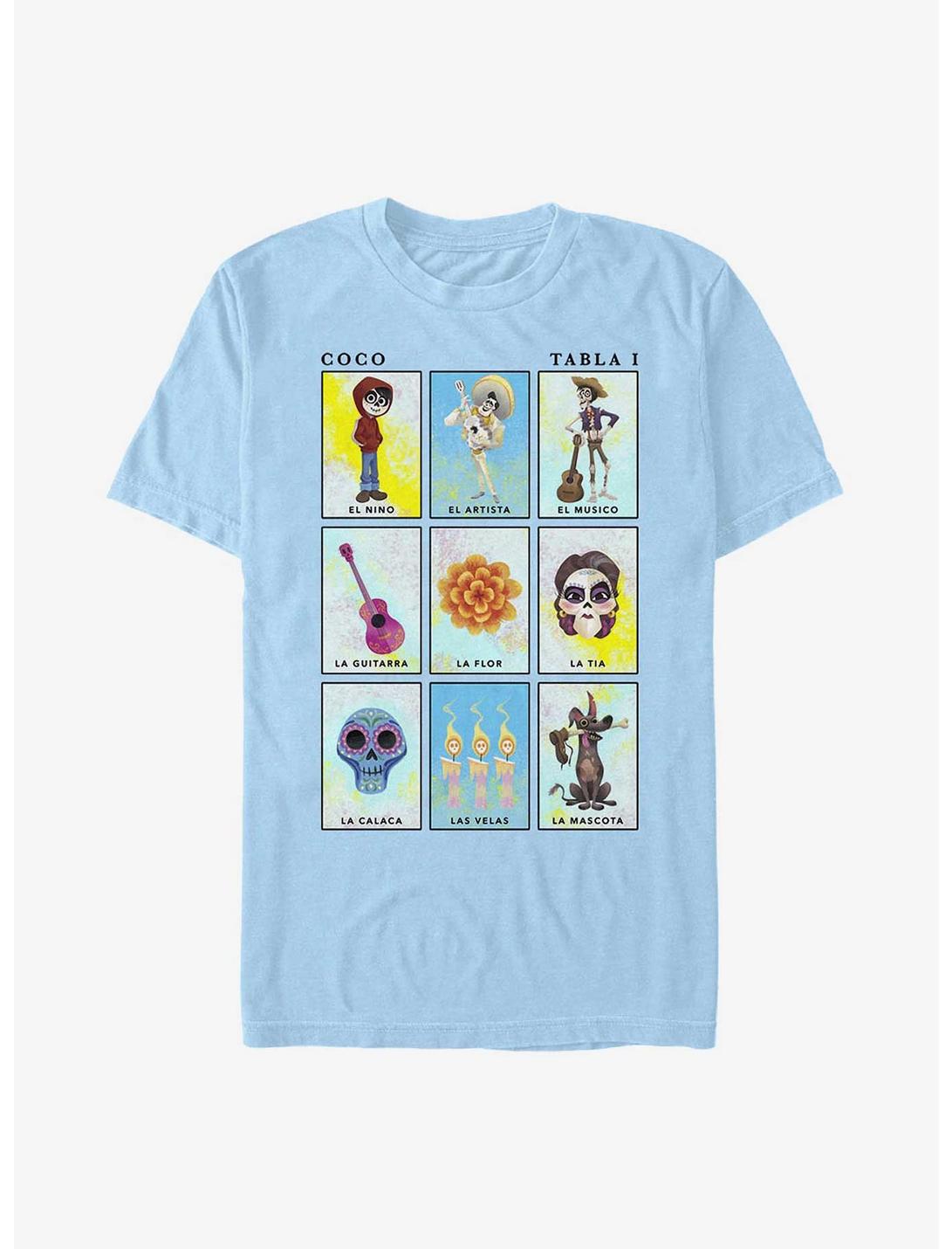 Disney Pixar Coco Character Cards T-Shirt, LT BLUE, hi-res