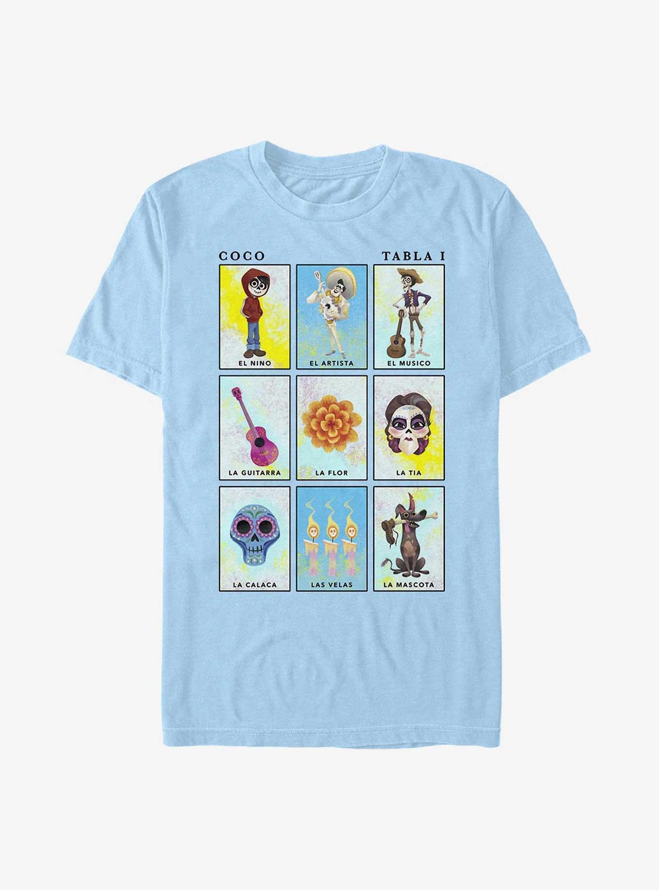 Disney Pixar Coco Character Cards T-Shirt, LT BLUE, hi-res