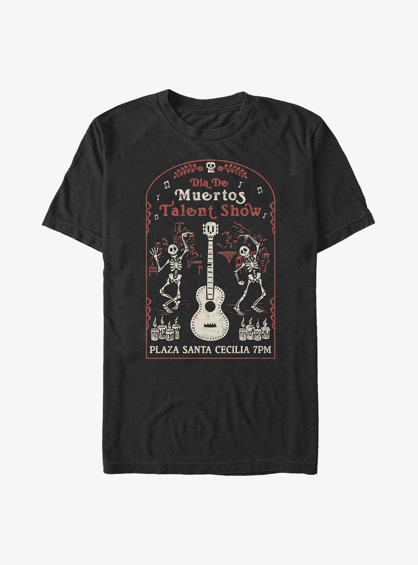 Disney Pixar Coco Dia De Muertos Talent Show Poster T-Shirt