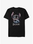 Disney Lilo & Stitch Distressed Stitch T-Shirt, BLACK, hi-res