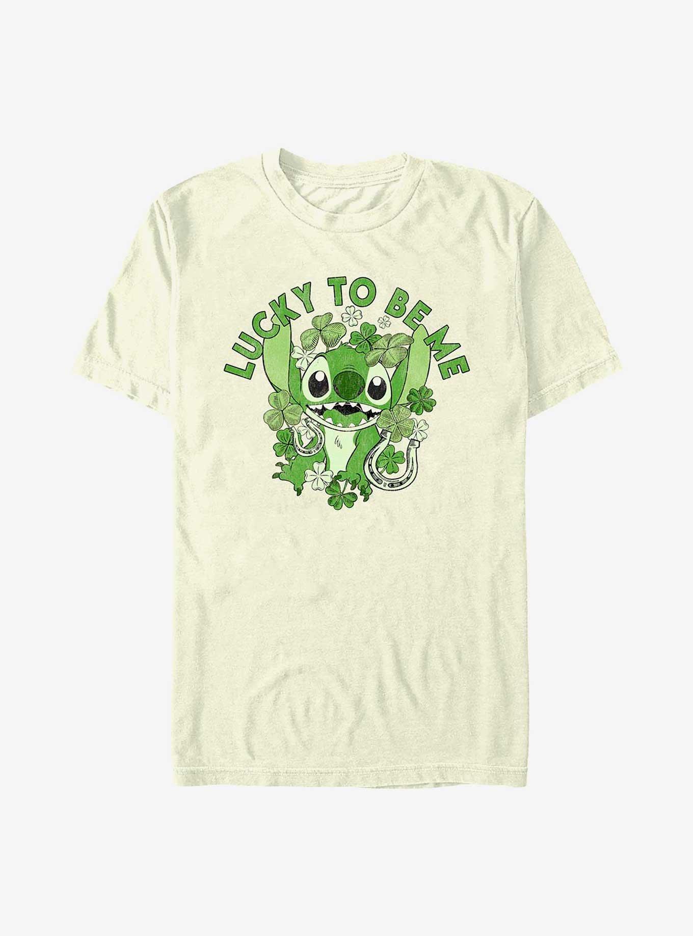 Disney Lilo & Stitch Lucky Shamrock Stitch T-Shirt, NATURAL, hi-res