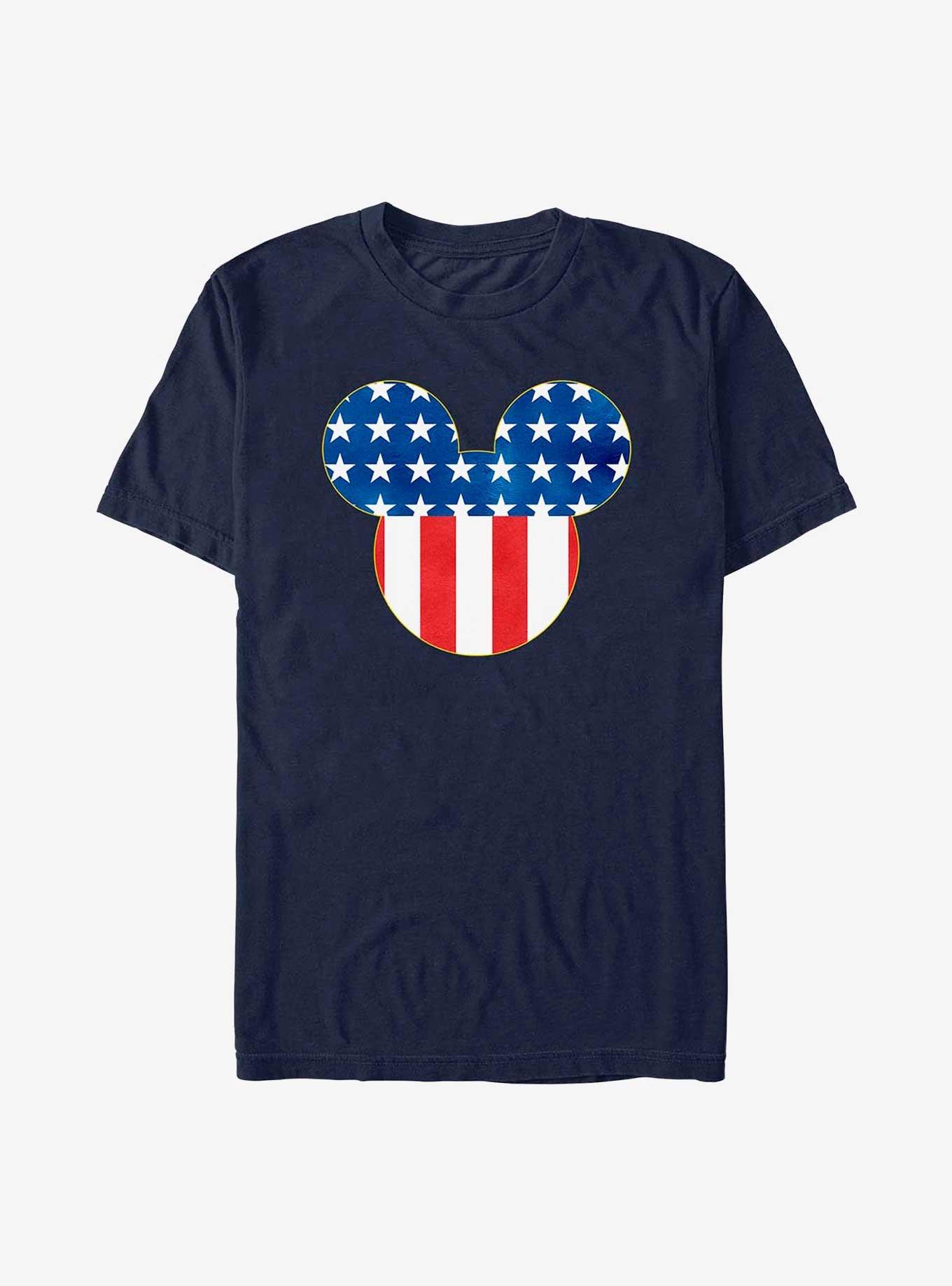 Disney Mickey Mouse Patriotic Mouse Ears T-Shirt, NAVY, hi-res