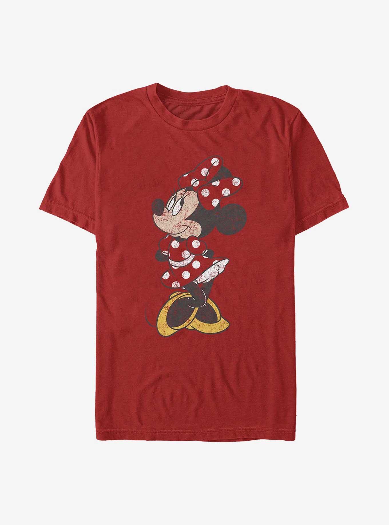 Disney Minnie Mouse Vintage Polka-Dot Minnie T-Shirt, RED, hi-res