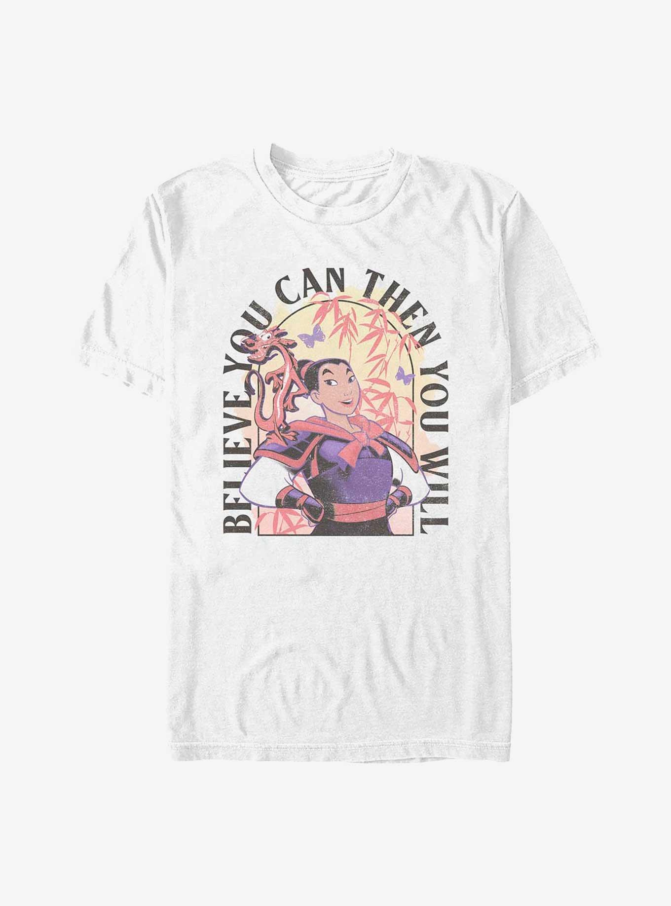 Disney Mulan Mushu and Mulan Believe You Can T-Shirt, , hi-res