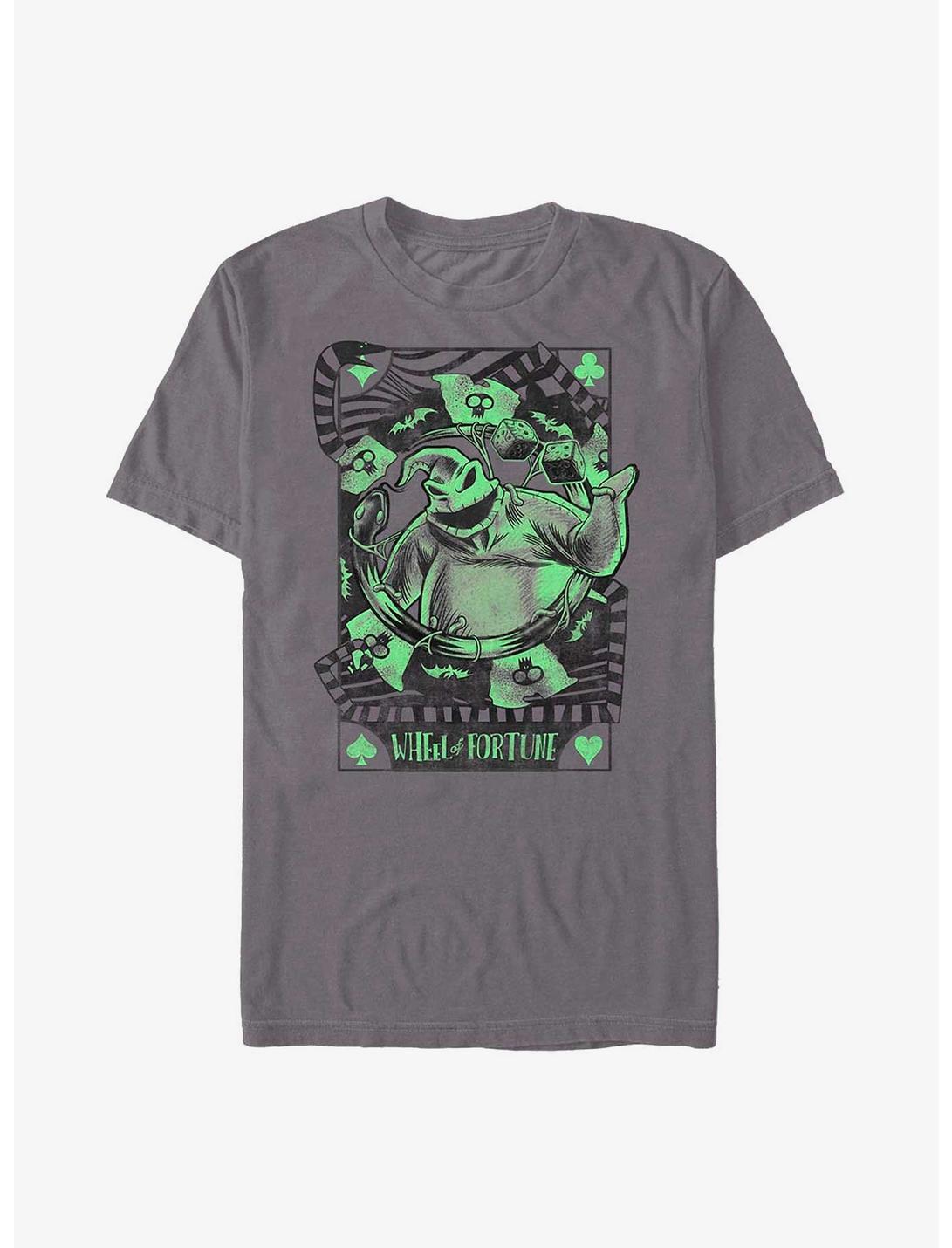 Disney The Nightmare Before Christmas Oogie Boogie Wheel of Fortune Poster T-Shirt, CHARCOAL, hi-res