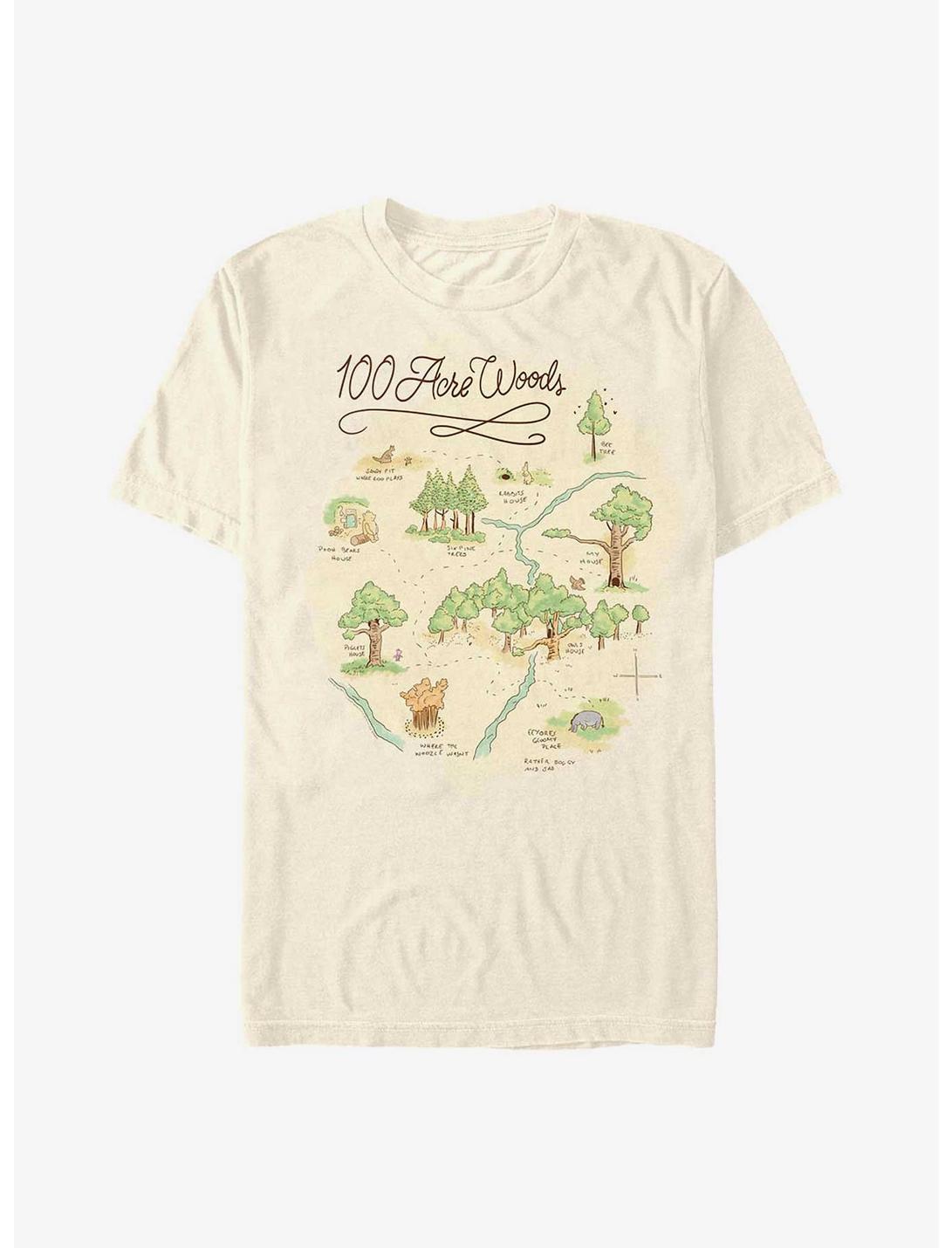 Disney Winnie The Pooh 100 Acre Map T-Shirt, NATURAL, hi-res