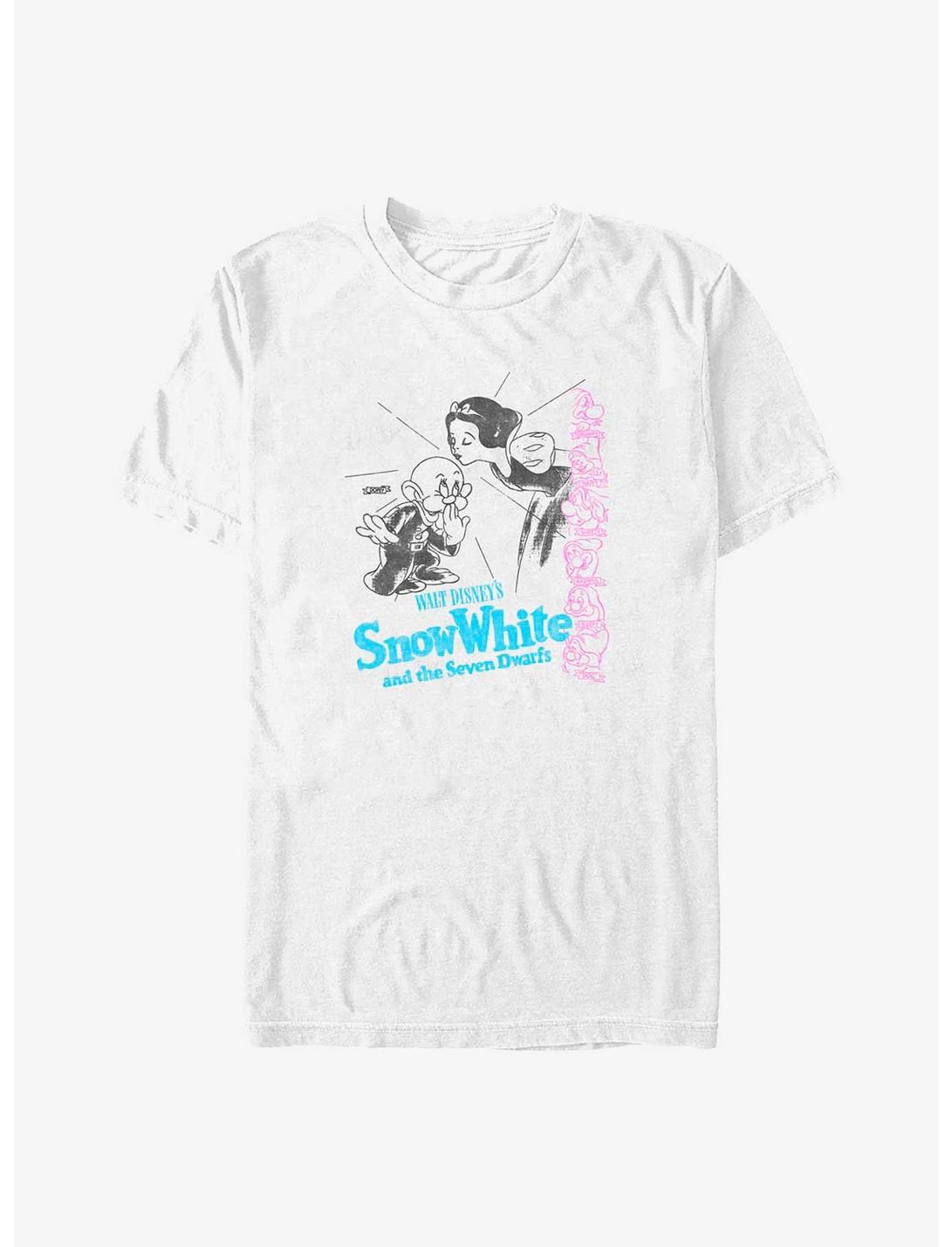 Disney Snow White and the Seven Dwarfs A Kiss For Dopey T-Shirt, WHITE, hi-res