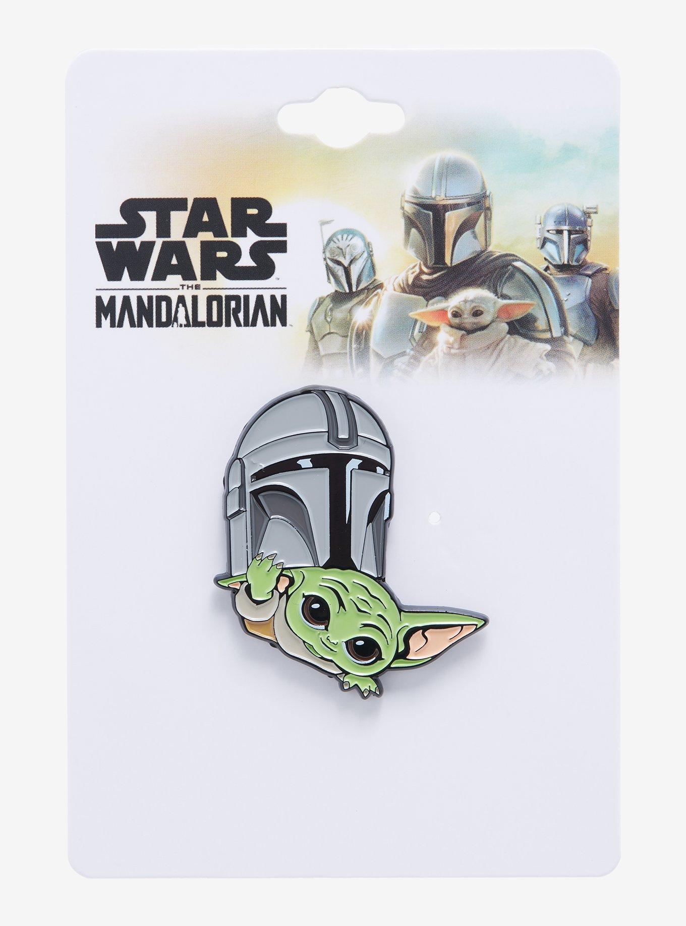 Star Wars The Mandalorian Grogu Peek Enamel Pin, , hi-res
